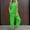 Green, variant on Women's Solid Color Linen Casual Loose Two Piece Set | Sleeveless Top & Wide Leg Pants Ensemble Wedding Jumpsuits for Women Bride Girls Suits Formal Baggy Cropped Pants Smart Casual Outfit plus Size