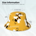 thumbnail image 6 of Kll Cute Bee Butterfly Yelllow Bucket Hat For Women Men Packable Travel Beach Sun Hat Outdoor Rave Accessories Reflective Fisherman Cap, 6 of 9