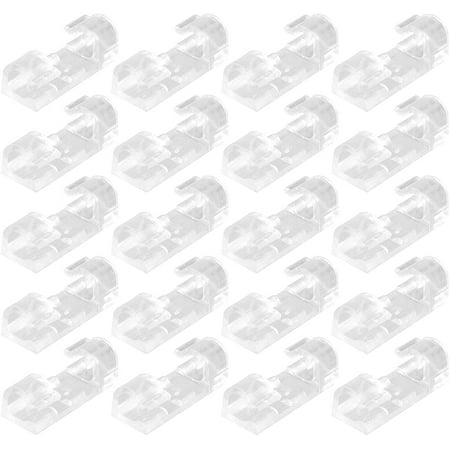 20pcs Clear Cable Clips Cord Holders Self Adhesive Cable Management Organizer Portable Cord Holder Nailless Cable Clamp for Home Office