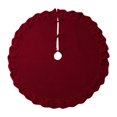 thumbnail image 3 of Sharprepublic 48 Inches Christmas Tree Skirt Christmas Decoration for Party Indoor Bedroom Red, 3 of 8
