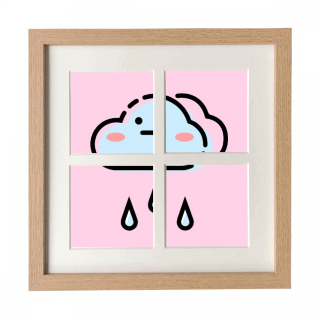 Lluvia animada Pantalla de escritorio de pared de marco 4 aperturas