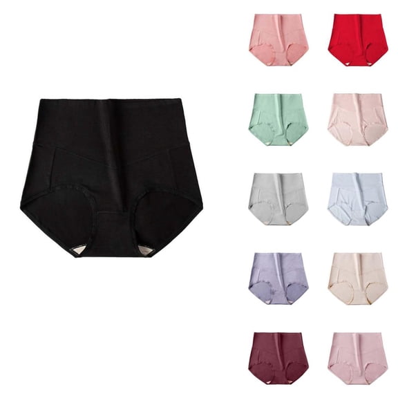 Bxsruta Women's High Waist Cotton Briefs for Comfortable Everyday Wear 1-Pack