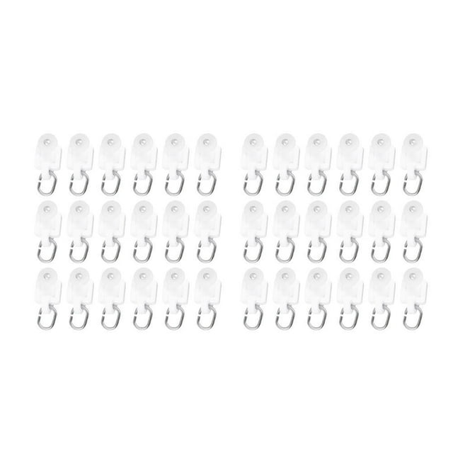 EcoNesxp 100pcs Curtain Fixed Roller Curtain Track Pulley Track Curtain Pulley with Hooks 100pcs Curtain Fixed Roller Curtain Track Pulley Track Curtain Pulley with Hooks 100pcs Curtain Fixed Roller