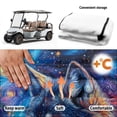 thumbnail image 6 of chaqlin Golf Cart Seat Cover Blanket 4 Pockets Terry Cloth, Compatible with Sports Universal Golf Cart Seat, for Club Car Yamaha, Colorful Wolf Pattern, 6 of 8