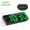 thumbnail image 6 of Digital Alarm Clock,LED Display,Temperature,Time,Snooze,Voice Control,3 Alarm Settings,Adjustable Brightness,6.5-Inch,Green, 6 of 7
