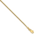 thumbnail image 1 of Real 14kt Yellow Gold 1.65mm Solid Diamond-cut Cable Chain Anklet; 9 inch; Lobster Clasp; for Adults and Teens; for Women and Men, 1 of 4