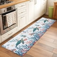 thumbnail image 2 of Turtle Coastal 2'x6' Runner Rugs for Hallway Kitchen Bedside Non Slip, Summer Beach Ocean Shell Jellyfish Starfish Entryway Rug Runners with Rubber Backing, Long Carpet Runner for Laundry Room, 2 of 8