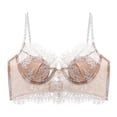 thumbnail image 1 of Chaleco de verano con encaje para mujer, hermoso chaleco con espalda fina, pequeño pecho, push-up, anillos de acero, sujetador ultrafino, ropa interior francesa sin esponja, 1 of 5