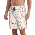 thumbnail image 2 of Logiee Wildflower Watercolor 3 Print Mens Swim Trunks Quick Dry Board Shorts,Breathable Hawaii Beach Shorts Swimwear Bathing Suits-3X-Large, 2 of 6