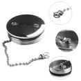 thumbnail image 1 of 1PCS 50MM 2\" Fuel Gas Tank Cap with Chain Spare Yacht Replacement Hardware, 1 of 10