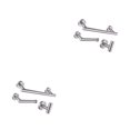 thumbnail image 2 of Billuyoard 3x Shower Robe Hook Toilet Set Holder Shelf Paper plata cepillada 2piezas, 2 of 4