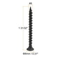 thumbnail image 2 of Uxcell #8 x 1 31/32-Inch Wood Screws Carbon Steel Self Tapping Black 50 Pack, 2 of 5
