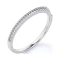 thumbnail image 4 of JeenMata .30 ct Diamond Wedding Band - Stackable Ring - Pave Diamond - Dainty Diamond Ring - 10K White Gold, 4 of 7