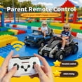 thumbnail image 4 of iRerts 12V Ride on Toys, 2 in 1 Ride on Building Block Cars Truck/Go Kart Freely Switched, One Chassis, Two Forms, Ride on Vehicles Kids Car with Remote Control, Bluetooth, Music, LED Light, Black, 4 of 10