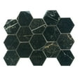 thumbnail image 5 of Splendor 8.9 in. x 12.8 in. Polished Black Porcelain Mosaic Hexagon Wall and Floor Tile (7.09 sq. ft./case) (9-pack), 5 of 5