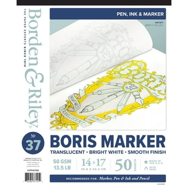 Borden & Riley #37 Boris Marker Pad, 17" x 17", 50 Sheets/Pad