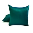 thumbnail image 4 of Peacock Green Decorative Lumbar Pillow Cover 12"x14" | Pack of 2 Modern Art Silk Oblong Cushion Cover | Solid,Two Tone Silk Pillowcases for Bed, Couch & Sofa, Modern Home Décor - Peacock Green Luxury, 4 of 9