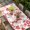 White Dark Pink Light Pink, variant on Valentine's Day Table Cloths for 3 Foot Rectangle Tables, Blue Love Heart Romantic Me You Patio Waterproof Elastic Fitted Tablecloths, Washable Rectangular Table Cover for Camping