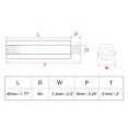 thumbnail image 2 of Unique Bargains 20 Pcs M3 45+6mm Filetage Femelle Mâle Entretoise Hexagonale en Laiton Vis Pilier PCB, 2 of 5
