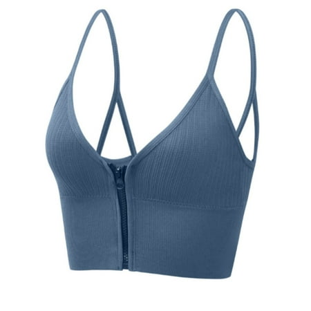 

Longer Sports Bras Women Women s Zip Front Sports Bra Spaghetti Strap Cotton Pullover Sports Bra Yoga Bras Yoga Cup