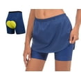 thumbnail image 2 of Women's Cycling Skirts Built-in 3D Padded Shorts with Hidden Pocket Athletic Breathable Biking Skort Deep Blue M, 2 of 6