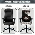 thumbnail image 4 of FKELYI American Tribal Geometric Print Office Chair Cover Removable Computer Chair Slipcover Anti-Dust Washable Swivel Chair Protector Covers for Boss Chair Armchair, Large, 4 of 6