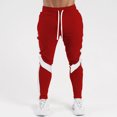 thumbnail image 2 of Vedolay Big and Tall Pants for Men Loose Lightweight Drawstring Yoga Beach Casual Trousers Red,3XL, 2 of 5