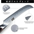 thumbnail image 3 of Carving Slicing Knife, 12 Inch Japanese High Carbon Steel Brisket Knife with Ergonomic Pakkawood Handle, Razor Sharp Curved Butcher Breaking Knives for Meat Cutting, 3 of 4