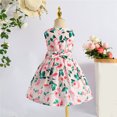 thumbnail image 6 of Baby Girl Dress Sleeveless Floral Prints Summer Beach Sundress Party Dresses Princess Dress Kids Sundress,Size 2 Years-3 Years, 6 of 9