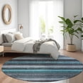 thumbnail image 4 of Dalyn Rugs Machine Washable Indoor/Outdoor Chantille Teal 8' x 8' Round Rug, 4 of 7