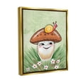 thumbnail image 4 of Stupell Industries Smiling Mushroom & Snail Botanical & Floral Painting Gold Floater Framed Canvas Art Print Wall Art, 25 x 31, 4 of 10