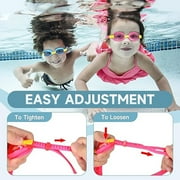 3 Pack Kids Goggles for Swimming, Anti-fog 100% UV Protection, for Kids Age 3-14