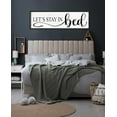 thumbnail image 4 of CDDposter Let's Stay in Bed Wall Decor: Family Bedroom Signs Wall Decor Above Bed Framed Modern Farmhouse Rustic Wall Signs Hanging Plaques Master Bedroom Aesthetic Minimalist Wall Art, 4 of 4