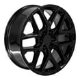 thumbnail image 4 of OE Wheels CV62 22 Inch Rims and Tires Fit Silverado 1500 Style 6x139.7 22x9 Gloss Black - Hollander 14078 - TerraMax RT 285/45-22 (Set of 4), 4 of 5