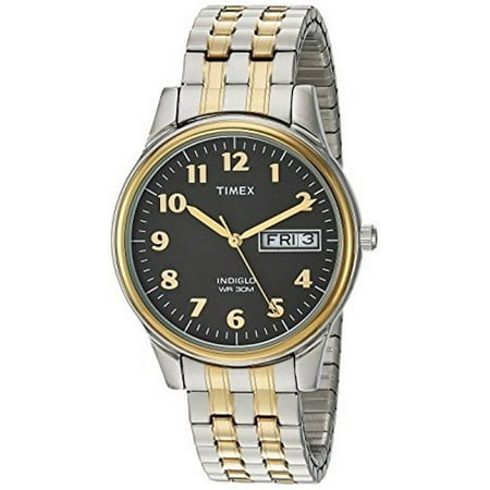 Timex Men's Charles Street Two-Tone Extra-Long Stainless Steel Expansion Band Watch