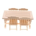 thumbnail image 2 of 1/12 Miniaturas Conjunto de Muebles de Comedor de Madera Silla y de Dollhouse Sunnimix Silla de comedor de Dollhouse, 2 of 8