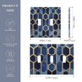 thumbnail image 2 of Yayeee Toggle Light Switch Wall Plate 2-Gang 4.56"x4.48" Decorative Outlet Cover, Blue Hexagon Pattern, 2 of 7