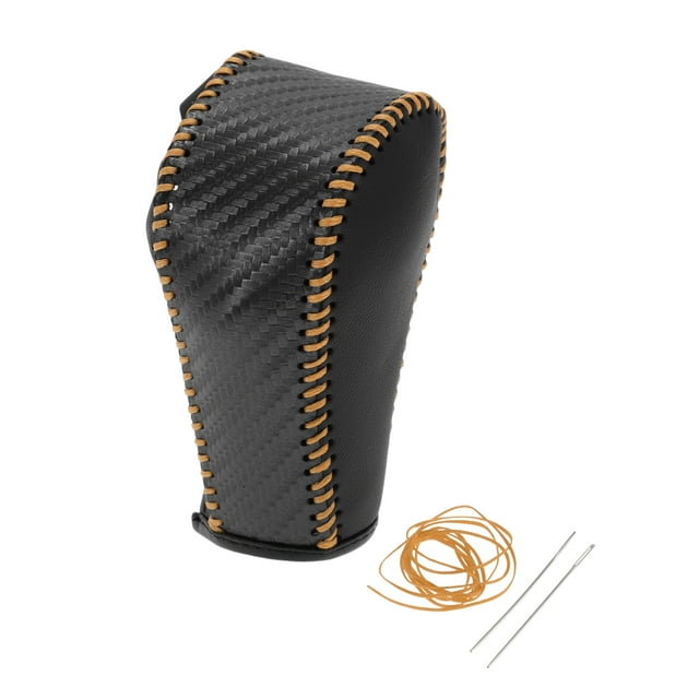 Cubierta de pomo de cambio antideslizante, protector de manija de cambio para Honda CR-V 2015-2016, cuero sintético negro y amarillo