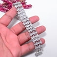 thumbnail image 3 of White Topaz, CZ 925 Sterling Silver Adjustable Tennis Bracelet 7-8" B133121, White Topaz Bracelet, White Bracelet, Marquish Bracelet, 3 of 6