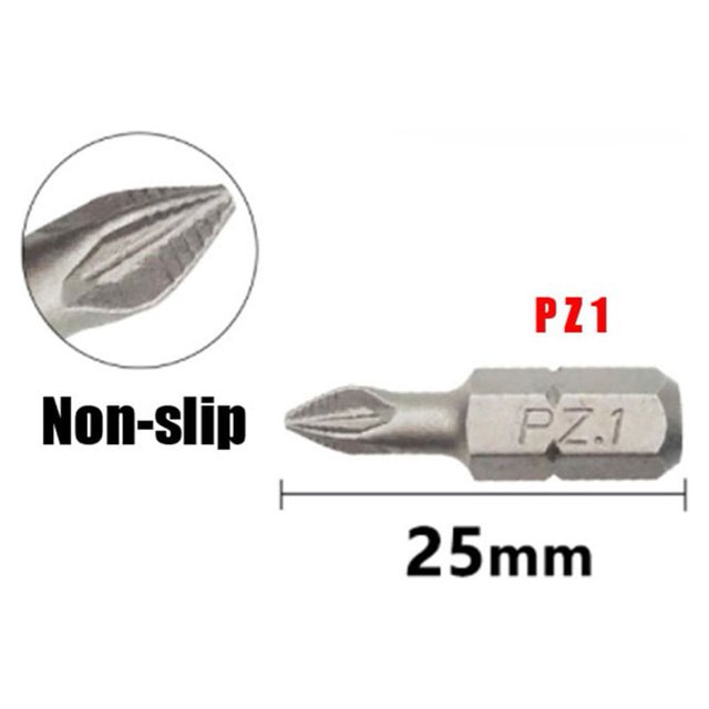 10Pcs 25Mm Anti Slip Electric Hex Shank Magnetic Screwdriver Bits Screw Driver