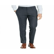 Kenneth Cole Mens Slim fit Dress Pants 31 / 30 Dark Grey Check Stretch