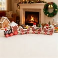 thumbnail image 7 of Wooden Christmas Desk Decor Set with Train Figurines - Holiday Ornament for Home, Office, and Bookshelf, 7 of 7