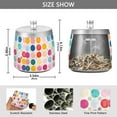 thumbnail image 2 of Yayeee Ashtray with Lid for Cigarette Smokeless Stainless Steel Home Ash Holder, Colorful Circles, 2 of 7