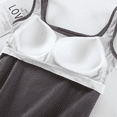 thumbnail image 3 of Chaleco de tirantes para mujer con copa acolchada para el pecho, de una pieza, para uso interior y exterior, sin mangas, combinable, con cuello cuadrado, camiseta básica de verano, 3 of 5