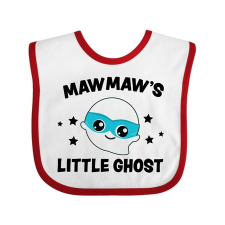 

Inktastic Cute Mawmaw s Little Ghost with Stars Gift Baby Boy or Baby Girl Bib