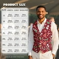 thumbnail image 7 of Yuyamidu Snowman Men's Suit Vests Christmas Casual Formal Dress Vest Size M Xmas Tree Business Slim Fit Waistcoat Vest with 3 Real Pockets for Suits Tuxedo, Red, 7 of 7