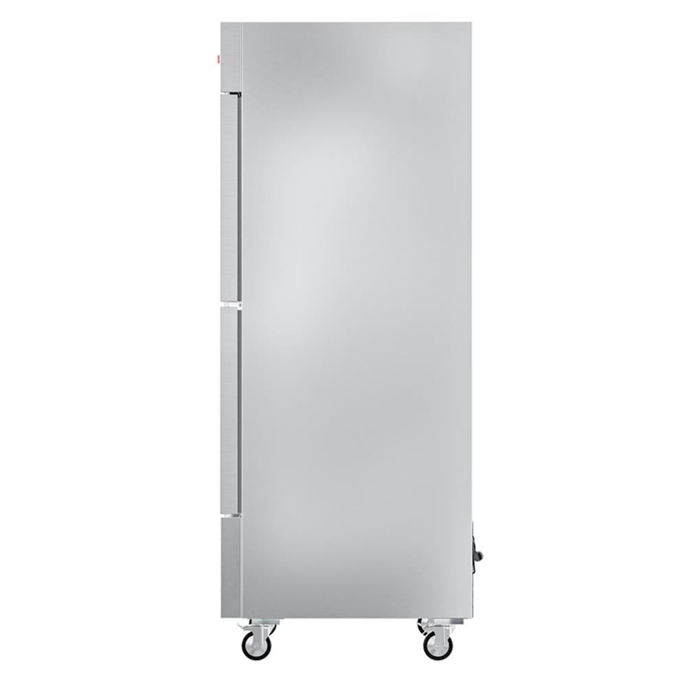 Pemberly Row 29" Commercial Stainless Steel Half Door Reach-In Freezer in Silver
