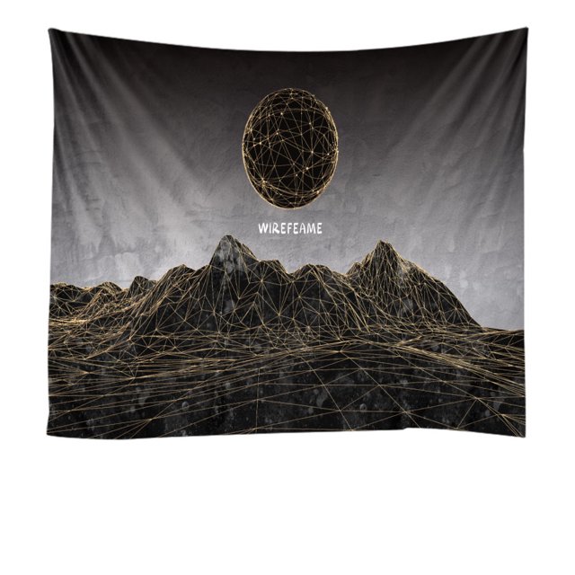 Tapestry Wirefeame Moon Wall, 180 x 180 cm, microtela de fibra