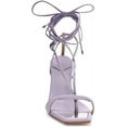 thumbnail image 3 of Schutz Vikki Smoky Grape Ankle Strap Lace Up Open Toe Stiletto Heel Sandals (Smoky Grape, 9), 3 of 3