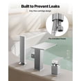thumbnail image 5 of VEVOR Roman Tub Faucet, 3 Hole Waterfall Bathtub Faucet, Roman Bathtub Faucets Set with Shower Head & 1 Handle, Deck Mount Bath Tub Faucets Set for Adult Bathing, Brushed Stainless Steel, Drip-Free, 5 of 9